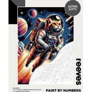 Reeves Astro Kitty Paint by Numbers NWT